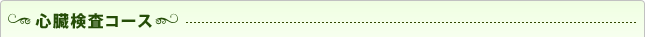 心臓検査コース
